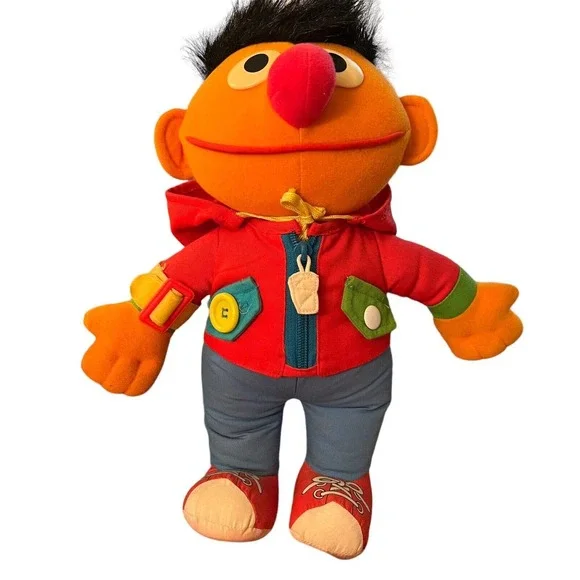 Sesame Street Playskool Toys Vtg 99 Dress Me Up Ernie Learn To
